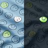 Bomullsjersey självlysande smileys – jeansblå,  thumbnail number 3