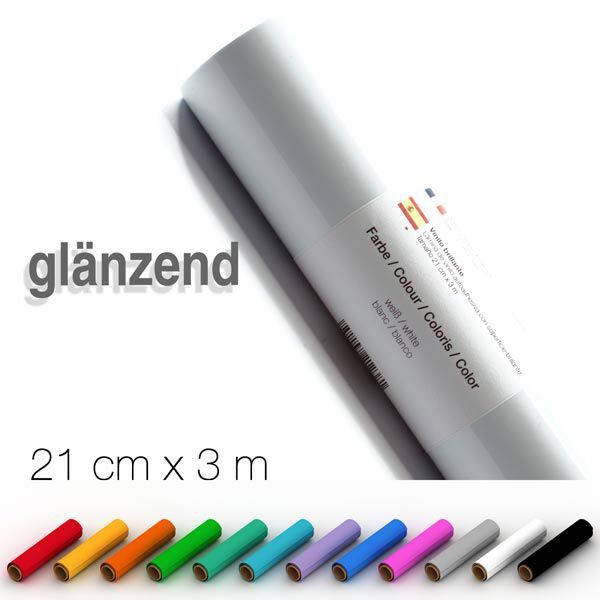 Självhäftande vinylfolie glänsande [21cm x 3m] – ljusgul,  image number 2