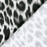 French Terry, borstad, snöleopard digitaltryck – svart/vit,  thumbnail number 4
