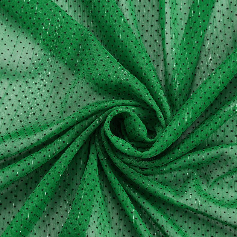 chiffong glitterränder och prickar – grön,  image number 3