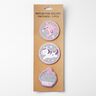 Reflektorplåster med kardborreband, 3-pack – rosa/vit,  thumbnail number 1