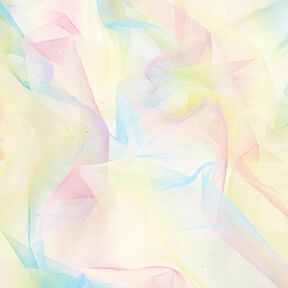 <h2>Softmesh Regnb&aring;ge Glitterprickar, f&auml;rgglad &ndash; stickat och transparent</h2>, 