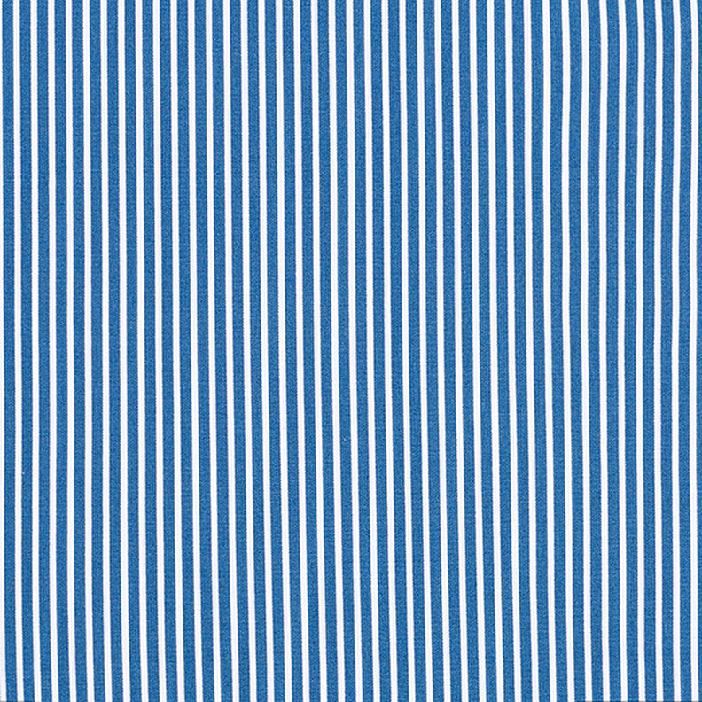 Bomullspoplin Ränder – jeansblå/vit,  image number 1