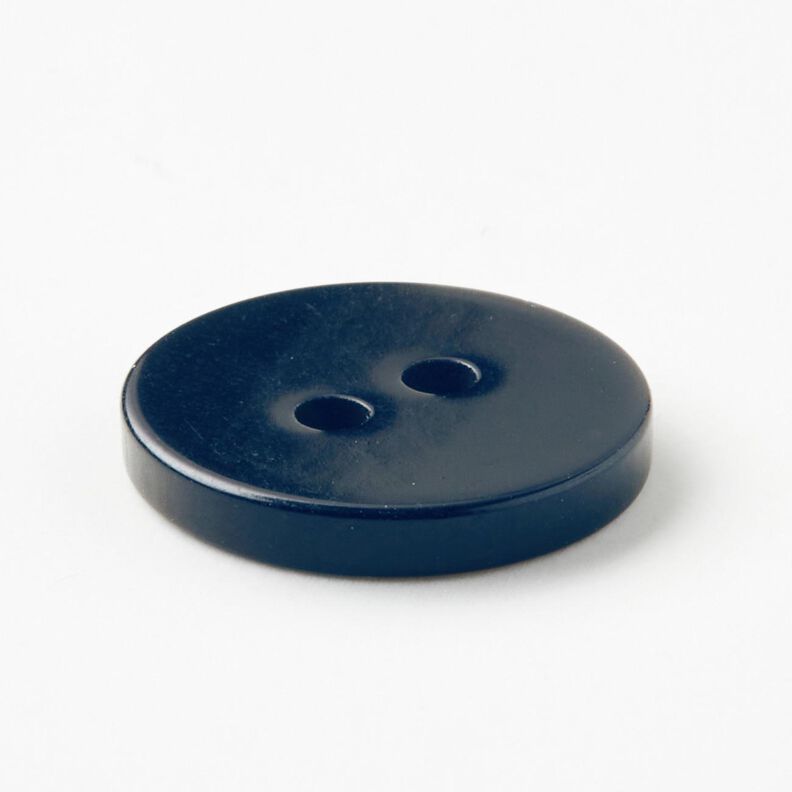 2-hålsknapp blank [Ø 15 mm] – nattblå,  image number 3