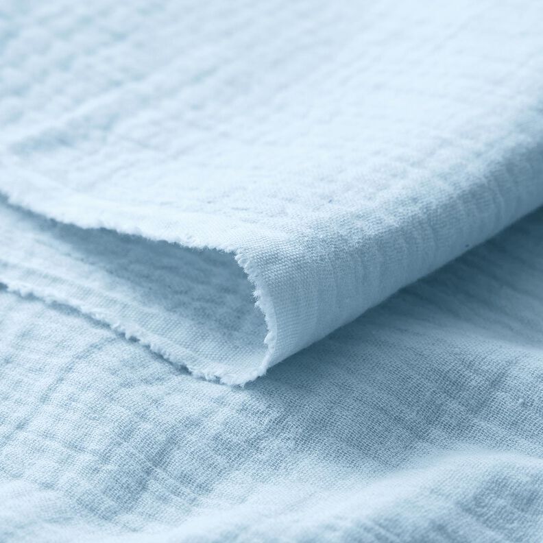 Muslin/Dubbel-krinkelväv – babyblå,  image number 5