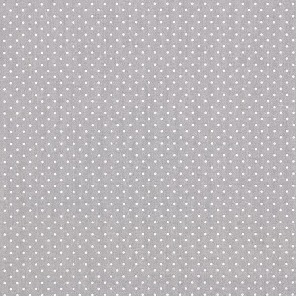 Bomullspoplin Små prickar – grått/vit,  image number 1