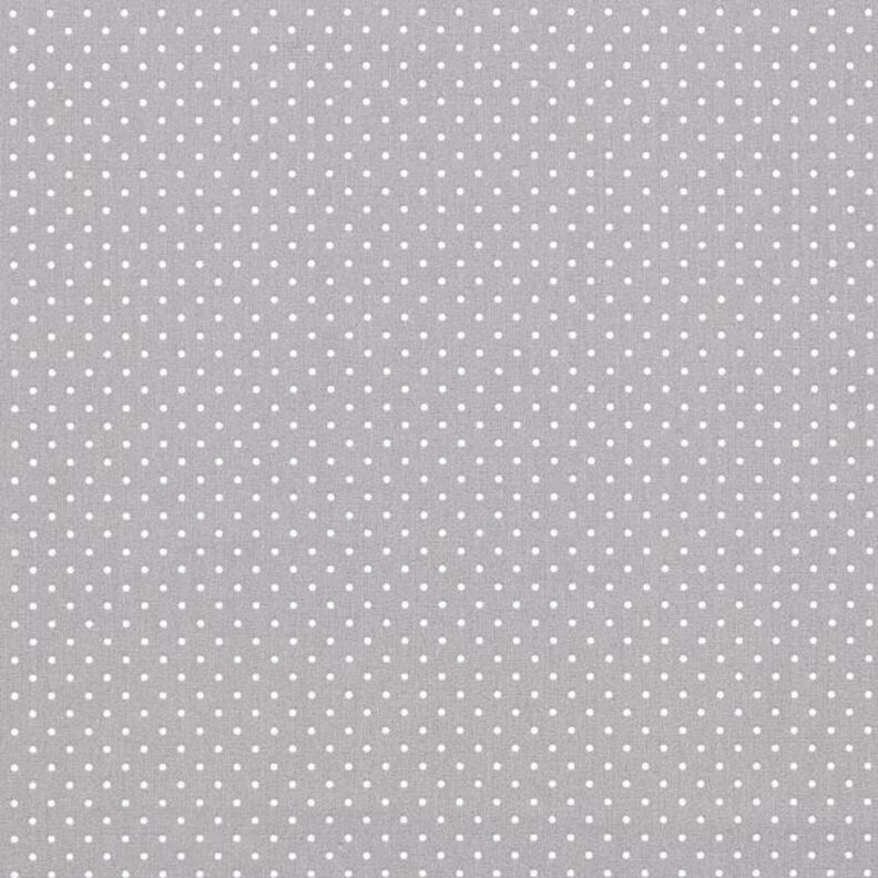 Bomullspoplin Små prickar – grått/vit,  image number 1