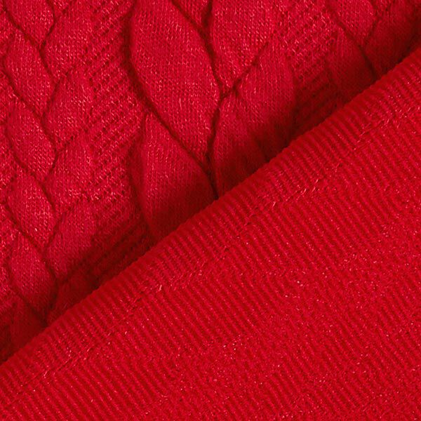 Jerseyjacquard Cloqué Flätat mönster – rött,  image number 4