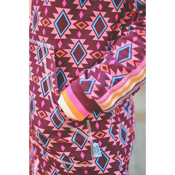 GOTS Ribbade muddar CUFF ME COLLEGE [ 140 cm | 7 cm ] | Albstoffe – bordeauxrött/rött,  image number 6
