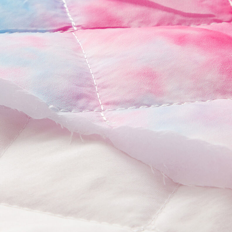 Quiltat tyg regnbågar färggradient – vit/färgmix,  image number 7