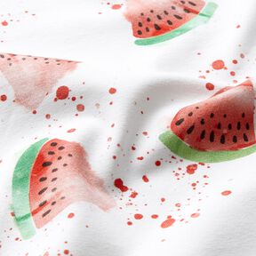 Bomullsjersey vattenmeloner | Glitzerpüppi – vit, 