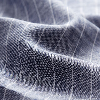 Bomullstyg linne optik – marinblått, 