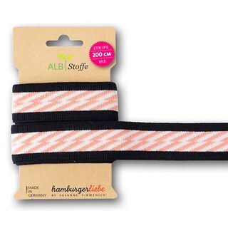 GOTS Band av ekologisk jacquard STRIPE ME ICON [200 cm | 3,5 cm] | Albstoffe | Hamburger Liebe, 