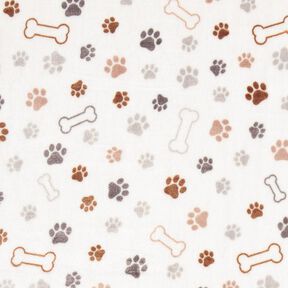 Mysfleece tassar och ben – elfenbensvit/mörk gråbrun, 