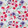 Bomullsjersey Sommarblommor digitaltryck – vit/intensiv rosa,  thumbnail number 1