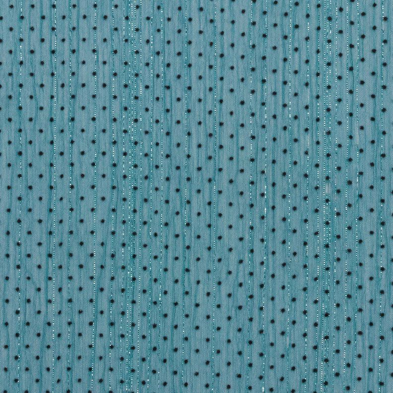 chiffong glitterränder och prickar – petrol,  image number 1