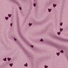 Ribbad jersey spridda hjärtan | Poppy Fabrics – pastellviolett/merlot,  thumbnail number 2