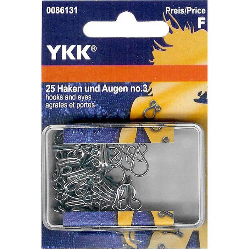 Hake och hyska för klänningar 2 – silver | YKK,  image number 1