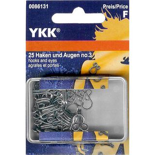 Hake och hyska för klänningar 2 – silver | YKK, 