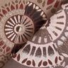 Dekorationstyg Jacquard Elegant mandala – mörk gråbrun/burgunder,  thumbnail number 4