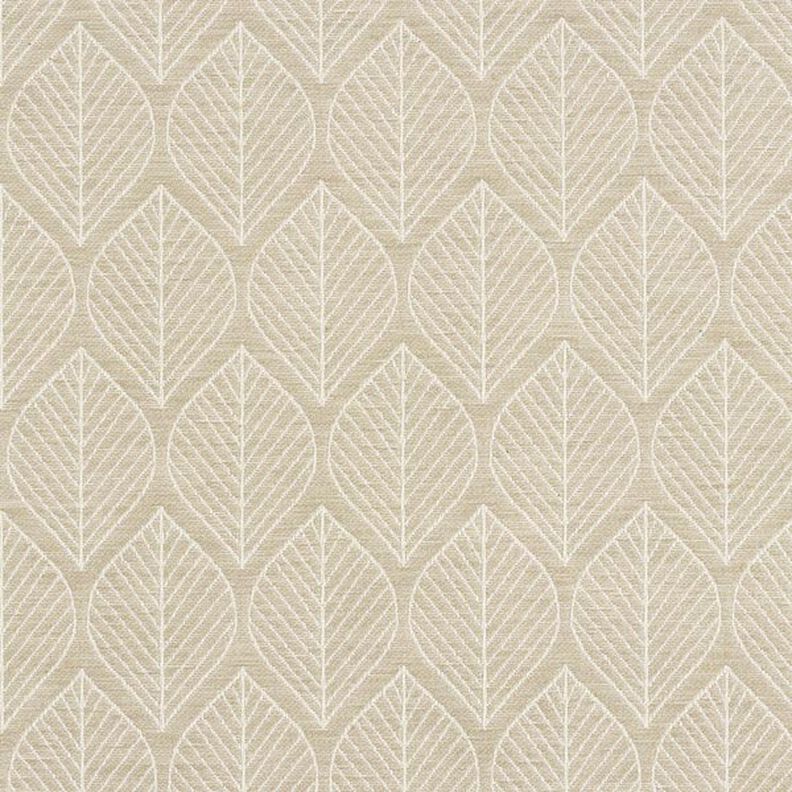 Dekorationstyg Jacquard Blad – beige,  image number 1