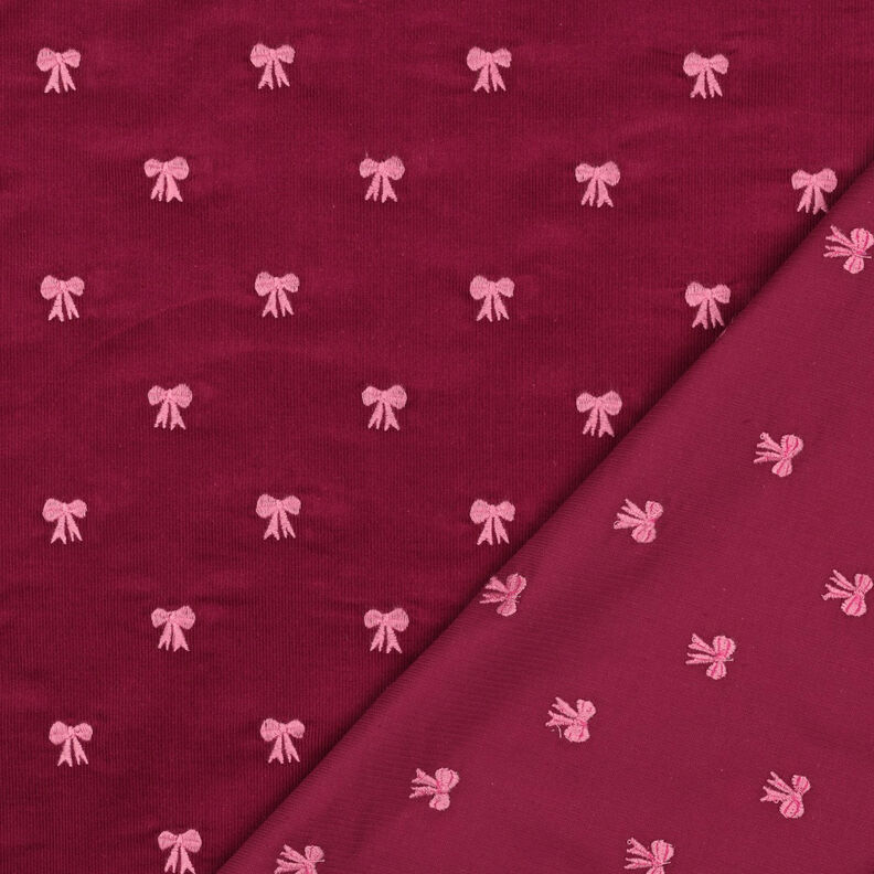 Babymanchester broderade rosetter | Poppy Fabrics – karminröd, image number 4