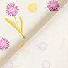Dekorationstyg Halvpanama Små vårblommor – yllevit/vaniljgul,  thumbnail number 4