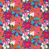 French Terry Sommarsweat stora blommor – petrol,  thumbnail number 1