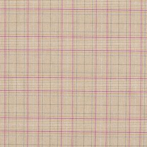Viskosmix glencheck med lurex – mandel/druva, 