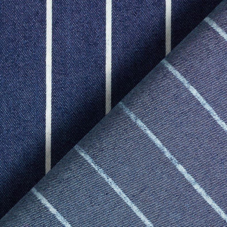 Chambray ränder – marinblått/yllevit,  image number 4