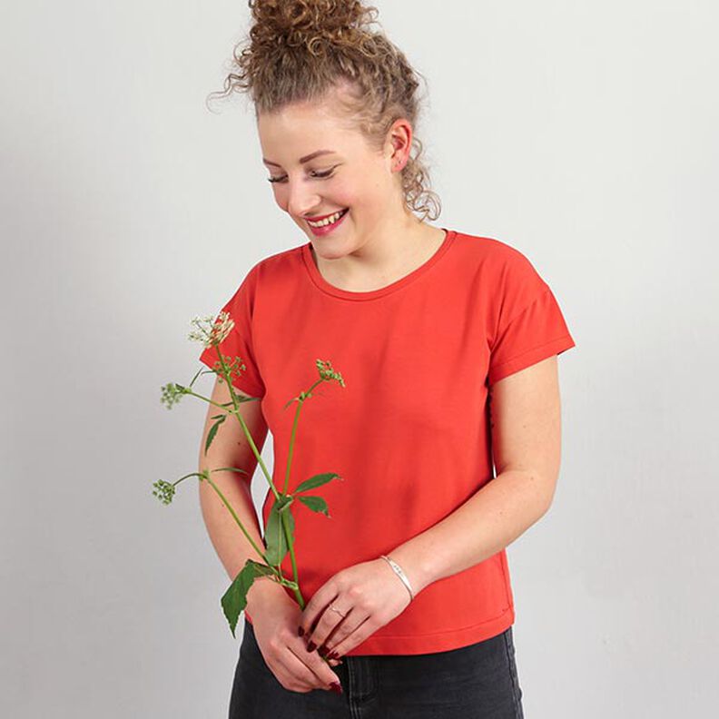 FRAU TINA – ledig baströja med kort ärm, Studio Schnittreif | XS - XXL,  image number 4