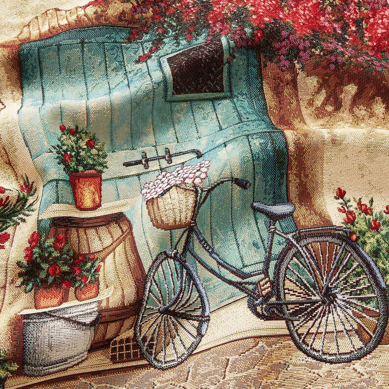 dekorationspanel Gobeläng cykel – ljusbeige/kaminrött, image number 2