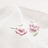 Softmesh broderade blommor – vit/rose,  thumbnail number 6