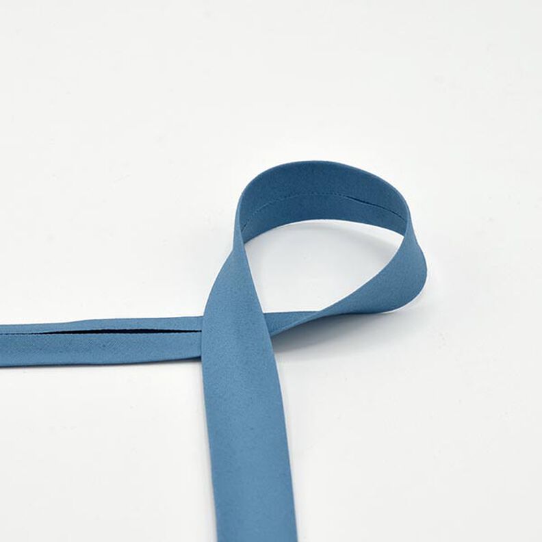 Skråband i bomull Poplin [20 mm] – blå,  image number 1