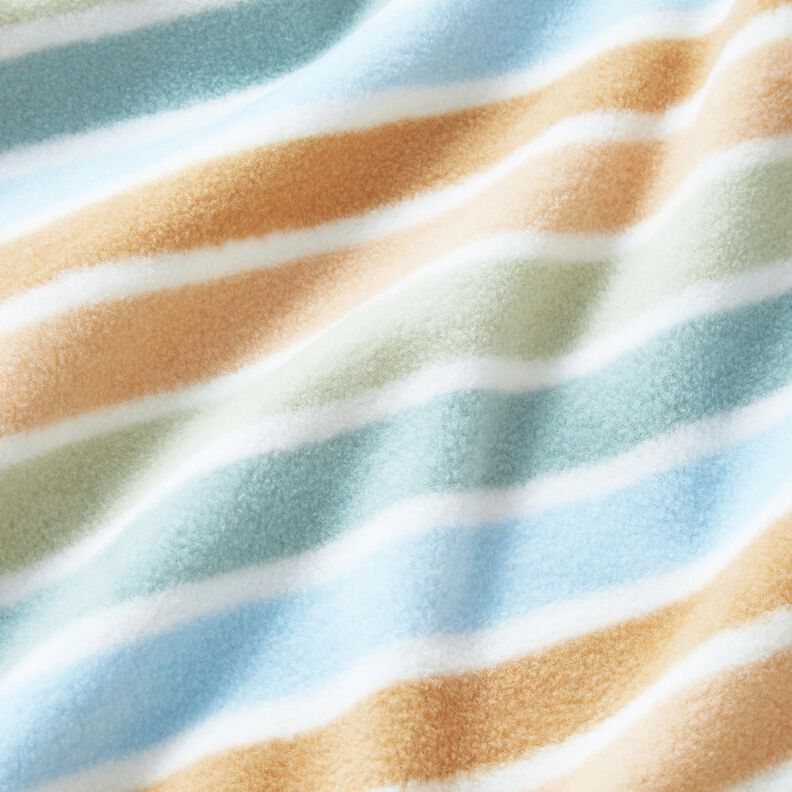 Antipilling Fleece färgglada ränder – vit/grön,  image number 2