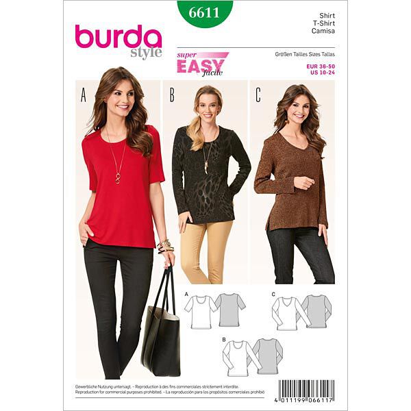 T-shirt, Burda 6611,  image number 1