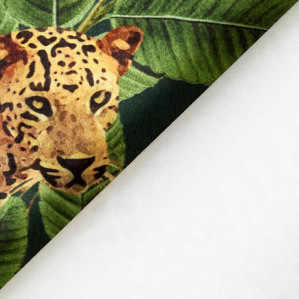 Dekorationssammet Djungel leopard – grön,  image number 3