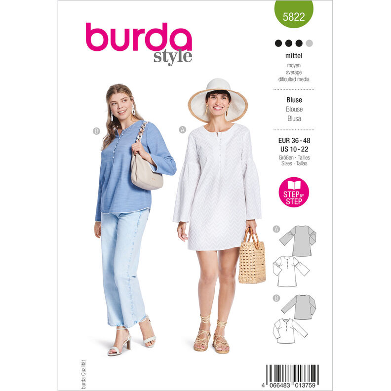 Blus | Burda 5822 | 36-48,  image number 1