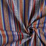 Dekorationstyg Jacquard abstrakta ränder – marinblått/kaminrött,  thumbnail number 3