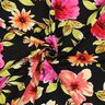 Viskostyg Stora blommor digitaltryck – svart/purpur,  thumbnail number 3