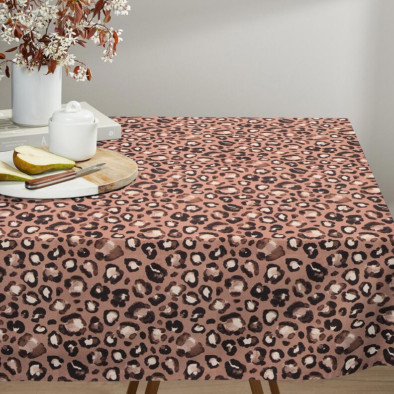 Dekorationstyg Canvas leoprickar – kanel/svart, image number 5