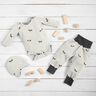 Bomullsjersey Glada taxar – elfenbensvit,  thumbnail number 5