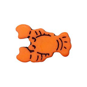 Polyesterknapp med ögla Hummer  - orange, 