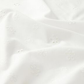 Engelskt broderi Blommor med vågad kant – vit, 