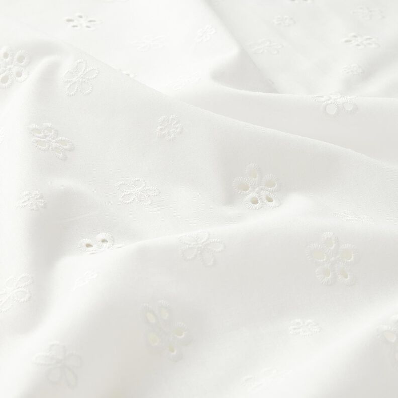 Engelskt broderi Blommor med vågad kant – vit, image number 2