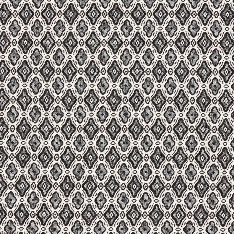 Stretch Jacquard Viskosmix Ädla diamanter – yllevit/grått,  image number 1