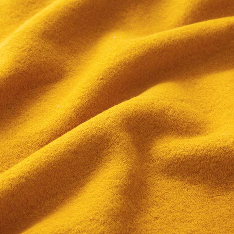 Bomullsfleece Enfärgat – currygul, image number 3