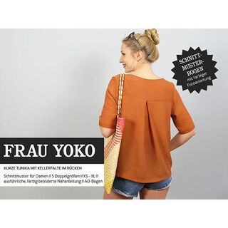 FRAU YOKO - kort tunika med motveck i ryggen, Studio Schnittreif  | XS -  XXL, 