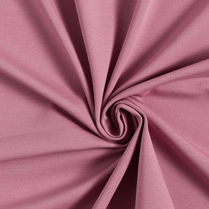 Bomullsjersey medium enfärgad – mörk gammelrosa,  image number 1
