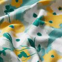 GOTS bomullsjersey Fåglar & blommor | Tula – pastellgrönt, 